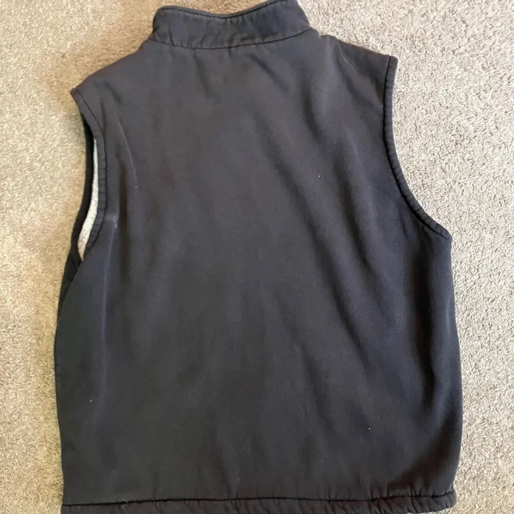 Kani Gold Men’s Full Zip Black/Dark Gray Fleece Vest Fall Cold Weather Size 2XL